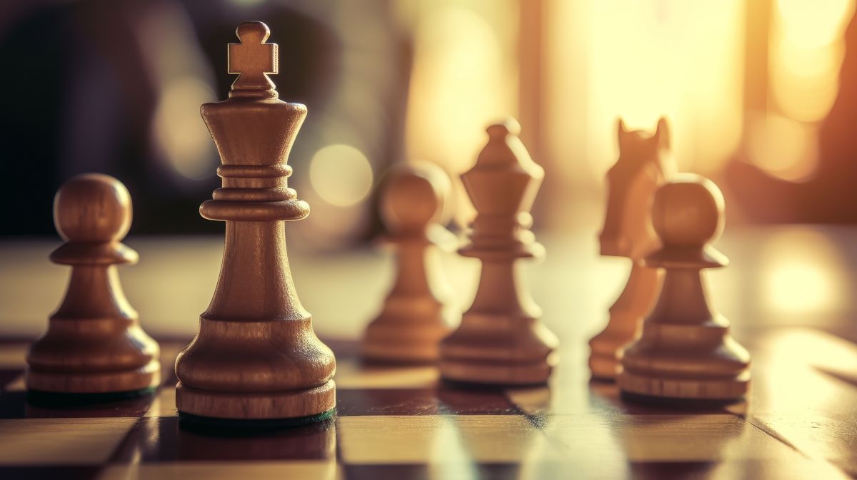 Schachfiguren auf Schachbrett